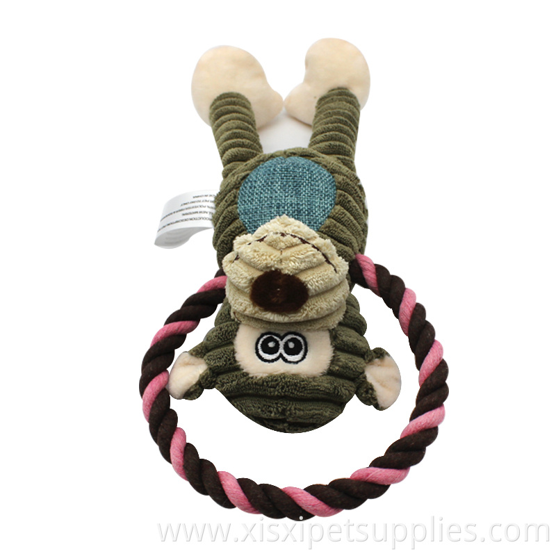 Factory Direct Cotton Knotted Rope Super Cute Dog Plush Toy pet accessories